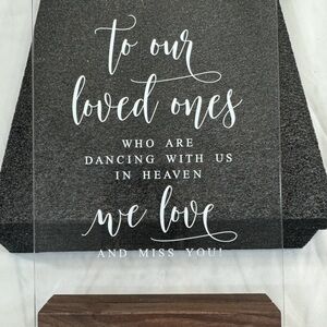 Elegant Brown and Clear Memorial Plaque